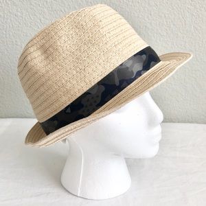 Gymboree Boys Camo Print Straw Fedora - Size L